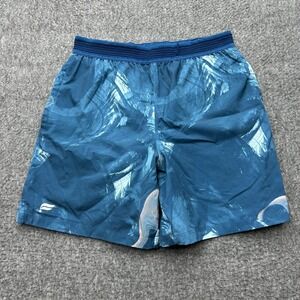 Fabletics Fundamental Shorts Lined Athletic Workout Running Blue Mens Small